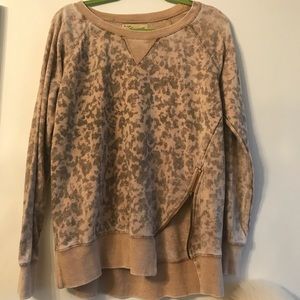 Vintage Havana leopard sweater with zipper detail